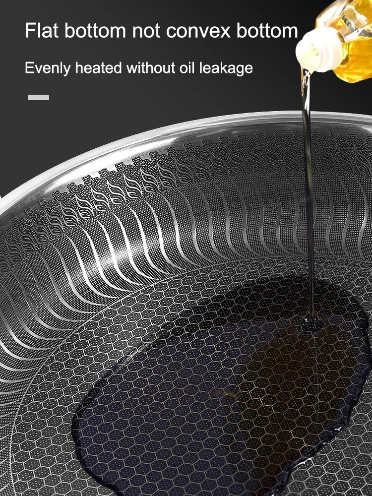 Tri - Ply 316 Stainless Steel Frying Pan – Honeycomb Nonstick Skillet - KitchenCraftedGoods