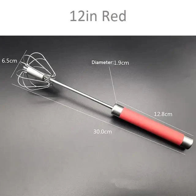 Semi-Automatic Stainless Steel Egg Beater Manual Whisk