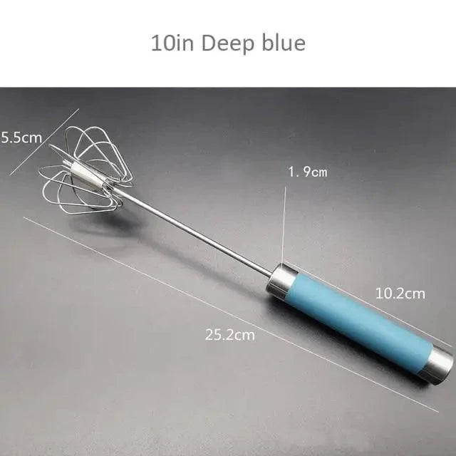 Semi-Automatic Stainless Steel Egg Beater Manual Whisk