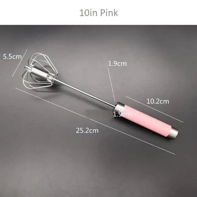 Semi-Automatic Stainless Steel Egg Beater Manual Whisk